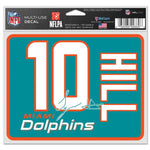 Wholesale-Miami Dolphins Fan Decals 5" x 6" Tyreek Hill