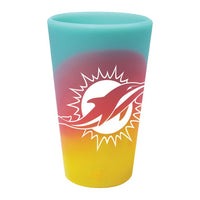 Wholesale-Miami Dolphins Fashion 16 oz Silicone Pint Glass