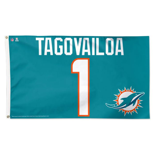 Wholesale-Miami Dolphins Flag - Deluxe 3' X 5' Tua Tagovailoa