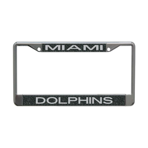 Wholesale-Miami Dolphins GLITTER BACKGROUND Lic Plt Frame S/L Printed