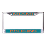 Wholesale-Miami Dolphins GLITTER LETTERS Lic Plt Frame S/L Printed