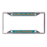 Wholesale-Miami Dolphins GLITTER LETTERS Lic Plt Frame S/S Printed