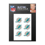 Wholesale-Miami Dolphins Glitter Tattoo 6 Pack