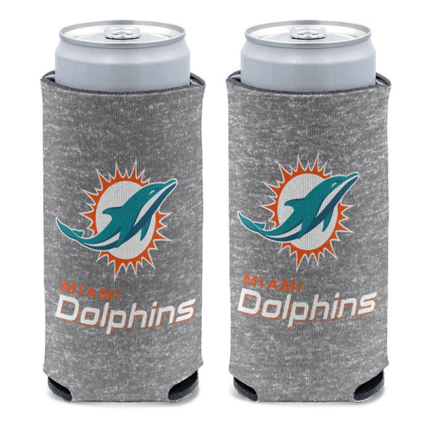 Wholesale-Miami Dolphins Heather 12 oz Slim Can Cooler