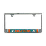 Wholesale-Miami Dolphins JERSEY Lic Plate Frame B/O Printed