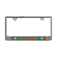 Wholesale-Miami Dolphins JERSEY Lic Plate Frame B/O Printed