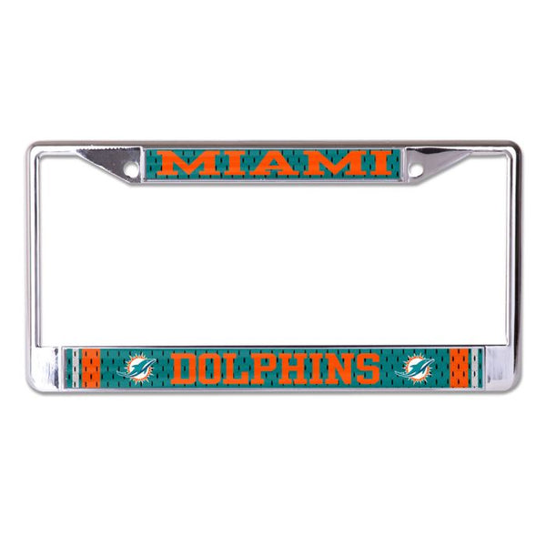 Wholesale-Miami Dolphins JERSEY Lic Plt Frame S/L Printed