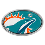 Wholesale-Miami Dolphins MEGA Chrome Metal Domed Emblem