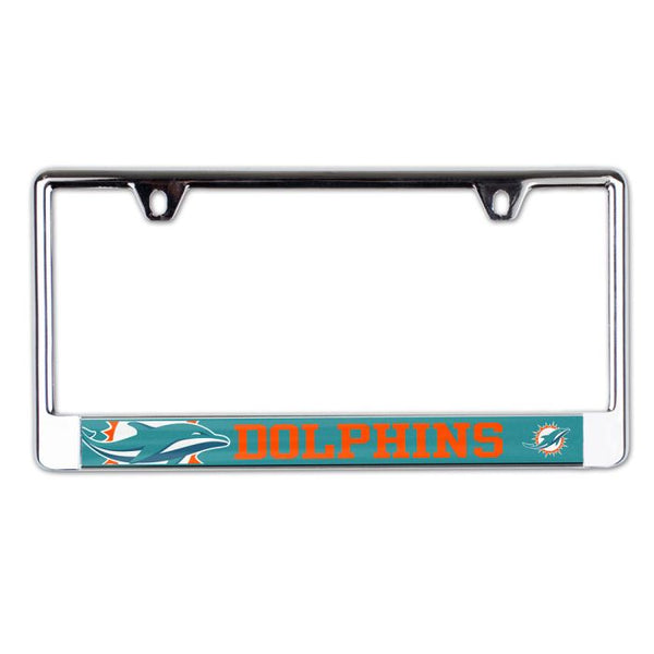 Wholesale-Miami Dolphins MEGA Lic Plate Frame B/O Printed