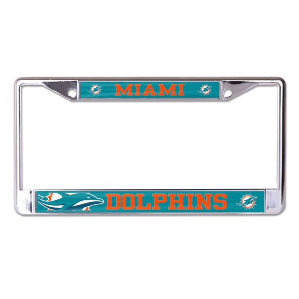 Wholesale-Miami Dolphins MEGA Lic Plt Frame S/L Printed