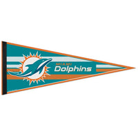 Wholesale-Miami Dolphins Mesh Bkg Classic Pennant, bulk 12" x 30"