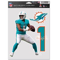 Wholesale-Miami Dolphins Multi Use 3 Fan Pack Tua Tagovailoa