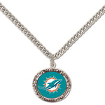 Wholesale-Miami Dolphins Necklace w/Charm Jewelry Card