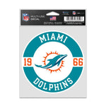 Wholesale-Miami Dolphins Patch Fan Decals 3.75" x 5"