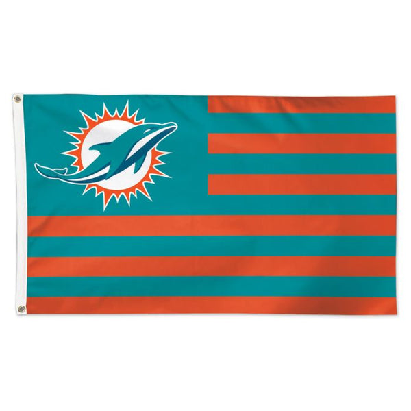 Wholesale-Miami Dolphins / Patriotic Americana Flag - Deluxe 3' X 5'