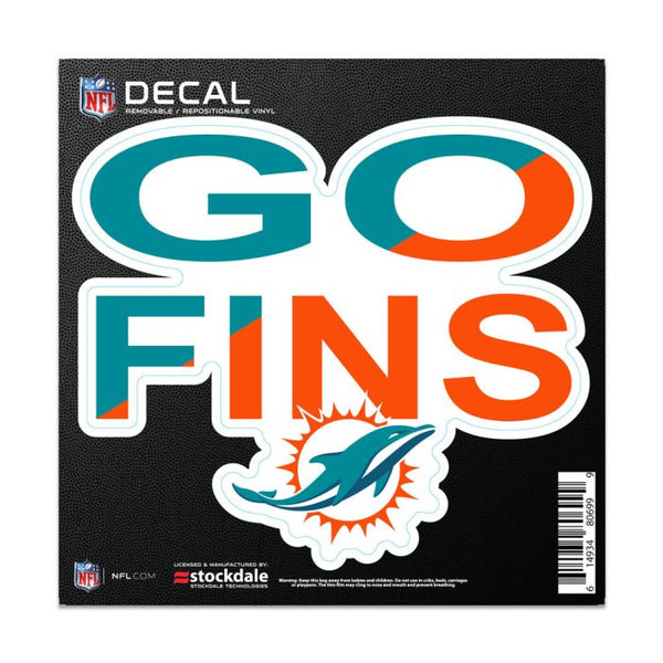 Wholesale-Miami Dolphins SLOGAN All Surface Decal 6" x 6"