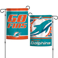 Wholesale-Miami Dolphins SLOGAN Garden Flags 2 sided 12.5" x 18"