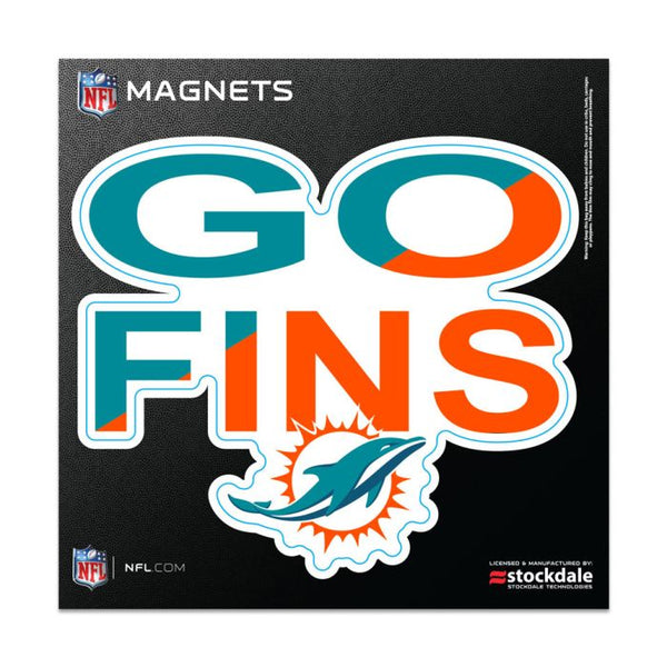 Wholesale-Miami Dolphins SLOGAN Outdoor Magnets 6" x 6"