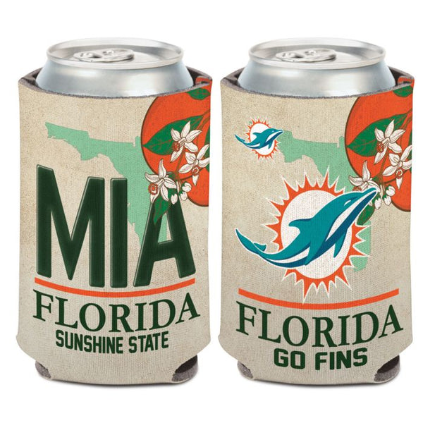 Wholesale-Miami Dolphins STATE PLATE Can Cooler 12 oz.