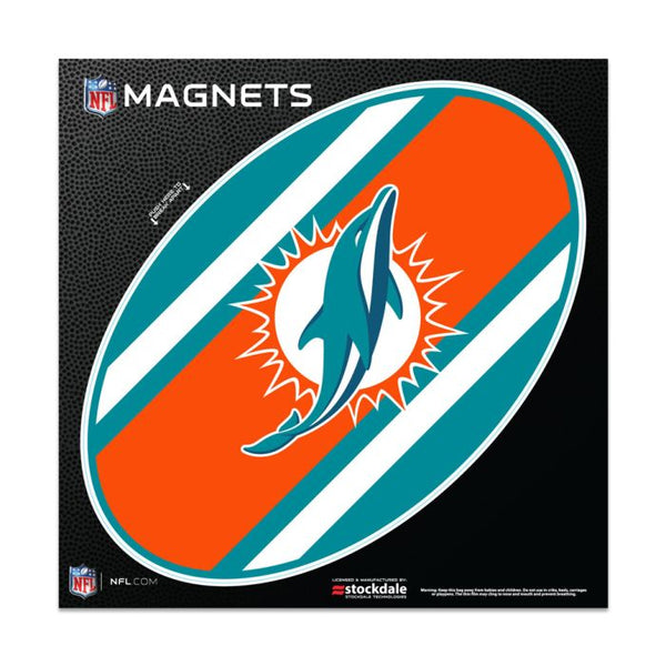 Wholesale-Miami Dolphins STRIPES Outdoor Magnets 6" x 6"