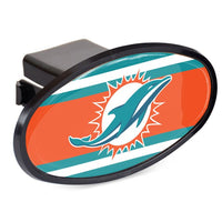 Wholesale-Miami Dolphins STRIPES Oval 2" Hitch Receiver