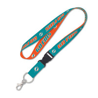 Wholesale-Miami Dolphins Slogan Lanyard w/detachable buckle 1"