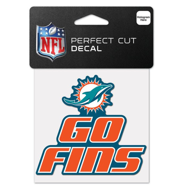 Wholesale-Miami Dolphins Slogan Perfect Cut Color Decal 4" x 4"