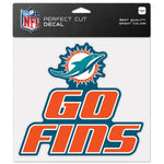 Wholesale-Miami Dolphins Slogan Perfect Cut Color Decal 8" x 8"