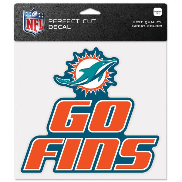 Wholesale-Miami Dolphins Slogan Perfect Cut Color Decal 8" x 8"