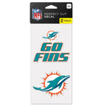 Wholesale-Miami Dolphins Slogan Perfect Cut Decal Set of two 4"x4"