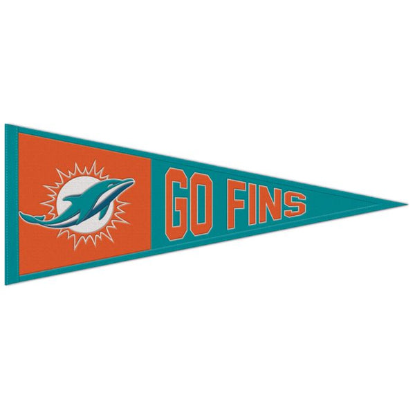 Wholesale-Miami Dolphins Slogan Wool Pennant 13" x 32"