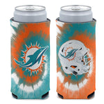 Wholesale-Miami Dolphins Tie Dye 12 oz Slim Can Cooler