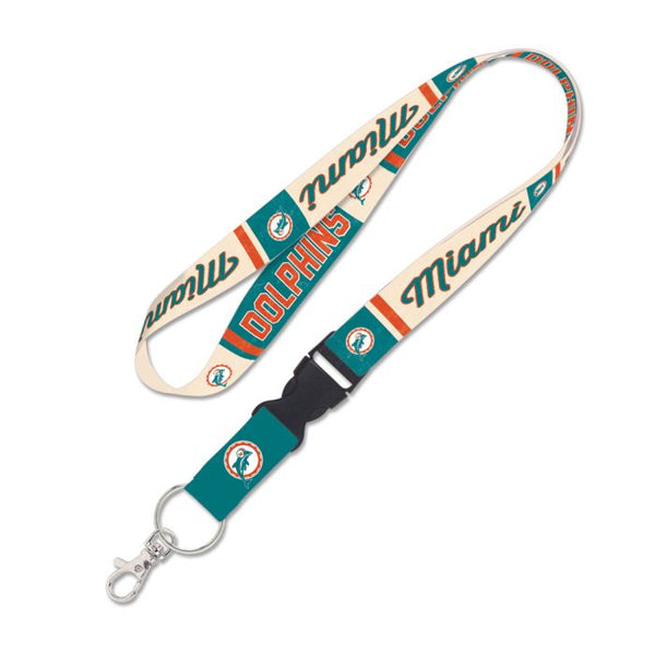 Wholesale-Miami Dolphins VINTAGE Lanyard w/detachable buckle 1"