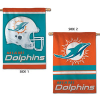 Wholesale-Miami Dolphins Vertical Flag 2 Sided 28" x 40"