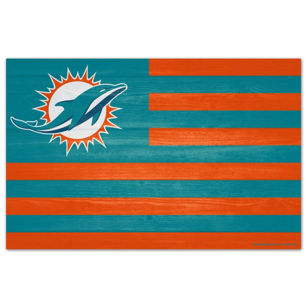 Wholesale-Miami Dolphins Wood Sign 11" x 17" 1/4" thick