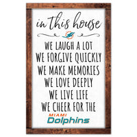 Wholesale-Miami Dolphins Wood Sign 11" x 17" 1/4" thick