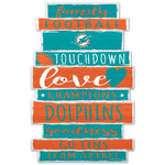 Wholesale-Miami Dolphins Wood Sign 11" x 17" 1/4" thick