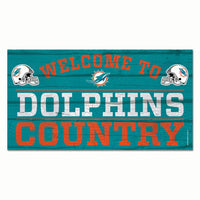 Wholesale-Miami Dolphins Wood Sign 13"x24" 1/4" thick