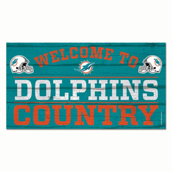 Wholesale-Miami Dolphins Wood Sign 13"x24" 1/4" thick