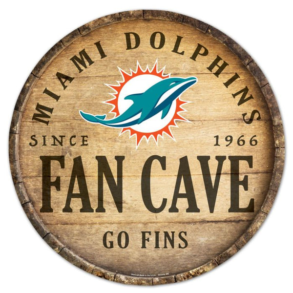 Wholesale-Miami Dolphins Wood Sign 14" Rnd