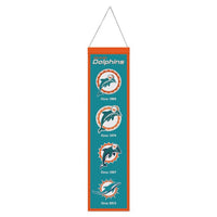 Wholesale-Miami Dolphins Wool Banner 8" x 32"