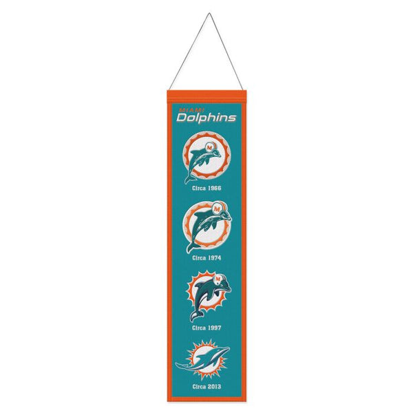 Wholesale-Miami Dolphins Wool Banner 8" x 32"