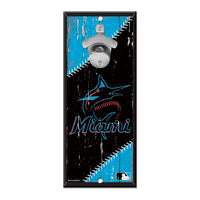 Wholesale-Miami Marlins Bottle Opener Sign 5x11