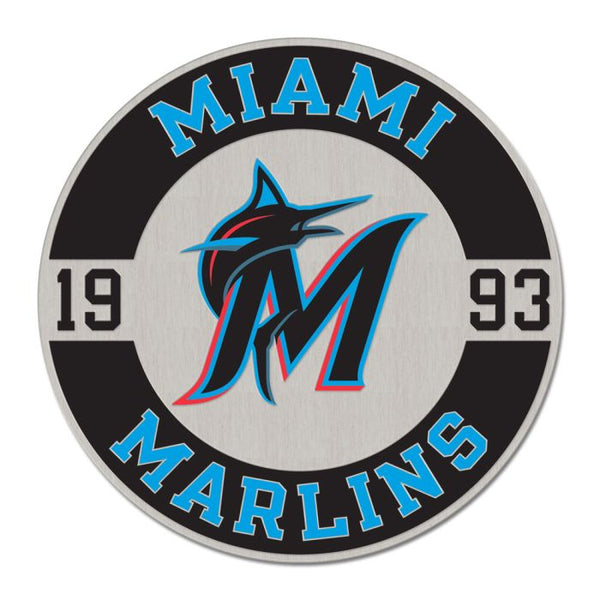 Wholesale-Miami Marlins CIRCLE ESTABLISHED Collector Enamel Pin Jewelry Card