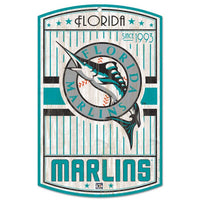 Wholesale-Miami Marlins Cooperstown Wood Sign 11" x 17" 1/4" thick