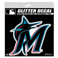 Wholesale-Miami Marlins Decal Glitter 6" x 6"