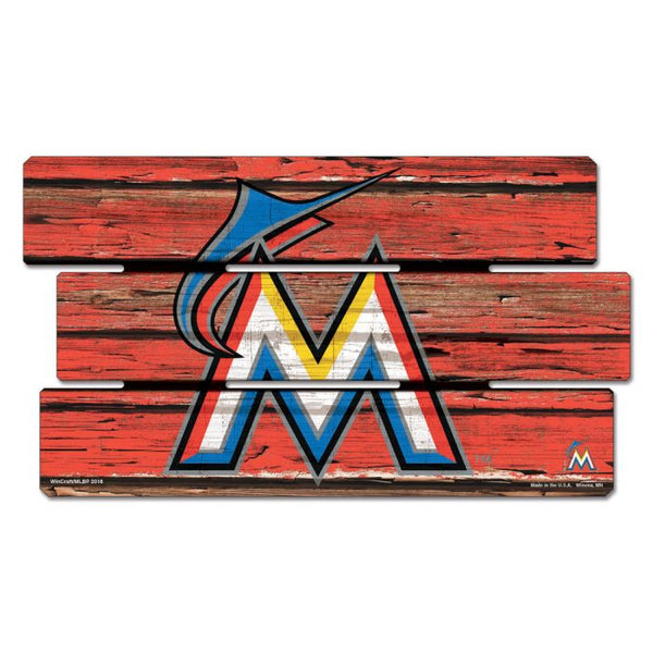 Wholesale-Miami Marlins FENCE Wood Sign 14"x25" 3/8" Thick