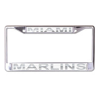 Wholesale-Miami Marlins FROST Lic Plt Frame S/L Printed