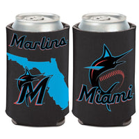 Wholesale-Miami Marlins STATE SHAPE Can Cooler 12 oz.