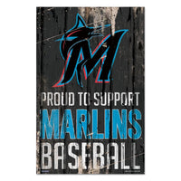 Wholesale-Miami Marlins Wood Sign 11" x 17" 1/4" thick